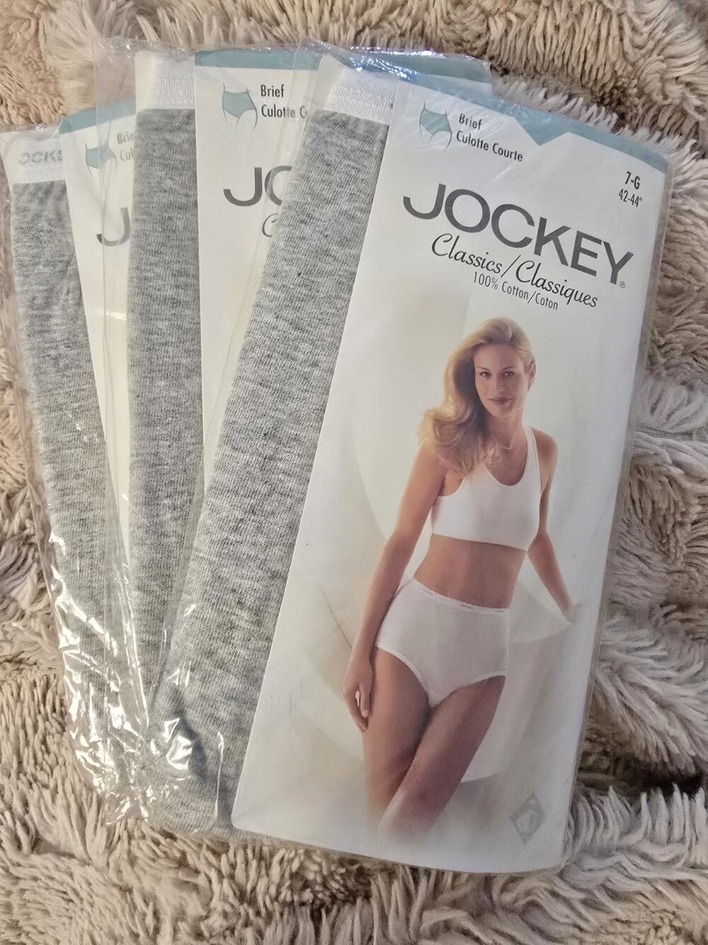 Vintage 1998 Lot of 3 Jockey Classics Women's 100% Cotton Briefs Size 7 NOS